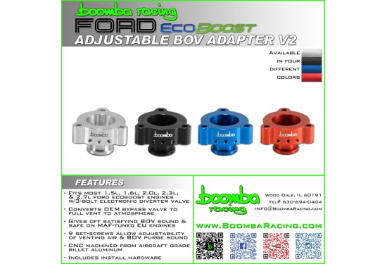 Boomba Ecoboost Adjustable BOV Adapter V2 Boomba Ecoboost Adjustable BOV Adapter V2